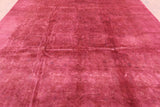 Full Pile Overdyed Handmade Wool Rug - 9' 0" X 12' 0" - Golden Nile