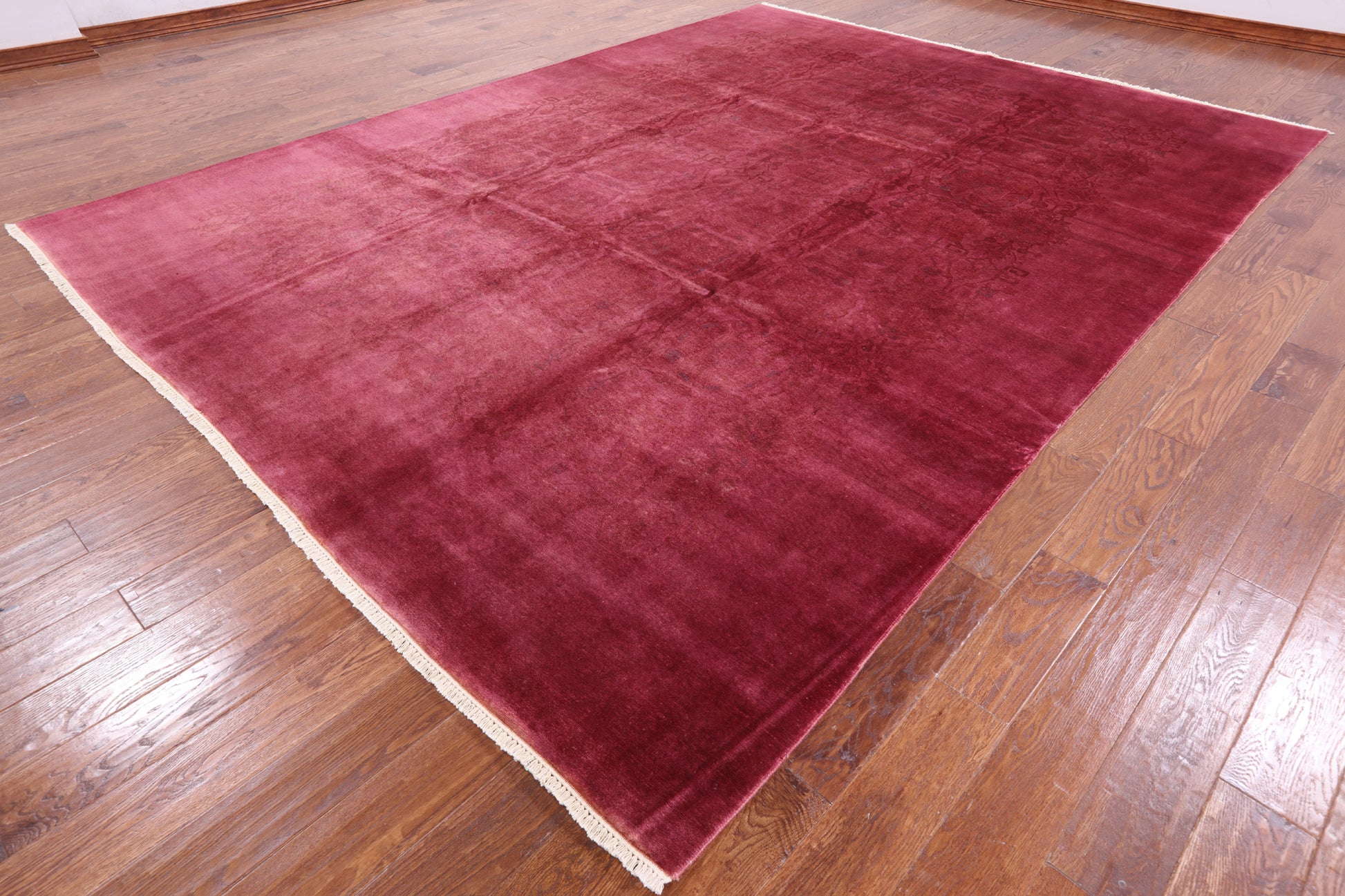 Full Pile Overdyed Handmade Wool Rug - 9' 0" X 12' 0" - Golden Nile