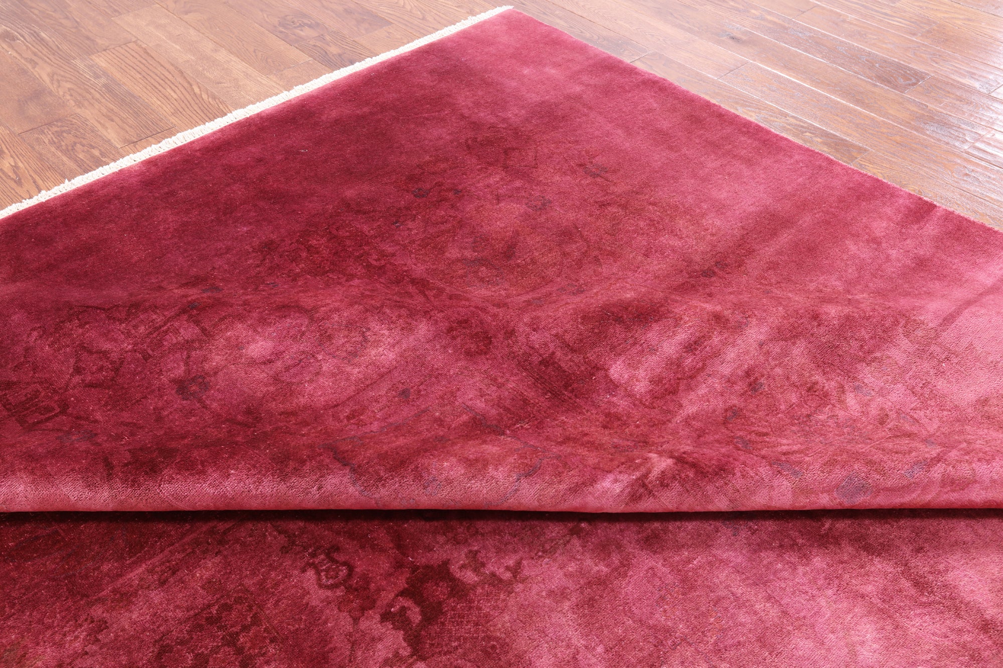 Full Pile Overdyed Handmade Wool Rug - 9' 0" X 12' 0" - Golden Nile