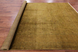 Full Pile Wool Overdyed Hand Knotted Rug - 8' 4" X 10' 11" - Golden Nile