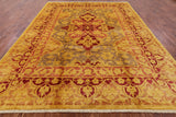 William Morris Hand Knotted Wool Area Rug - 9' 0" X 12' 0" - Golden Nile