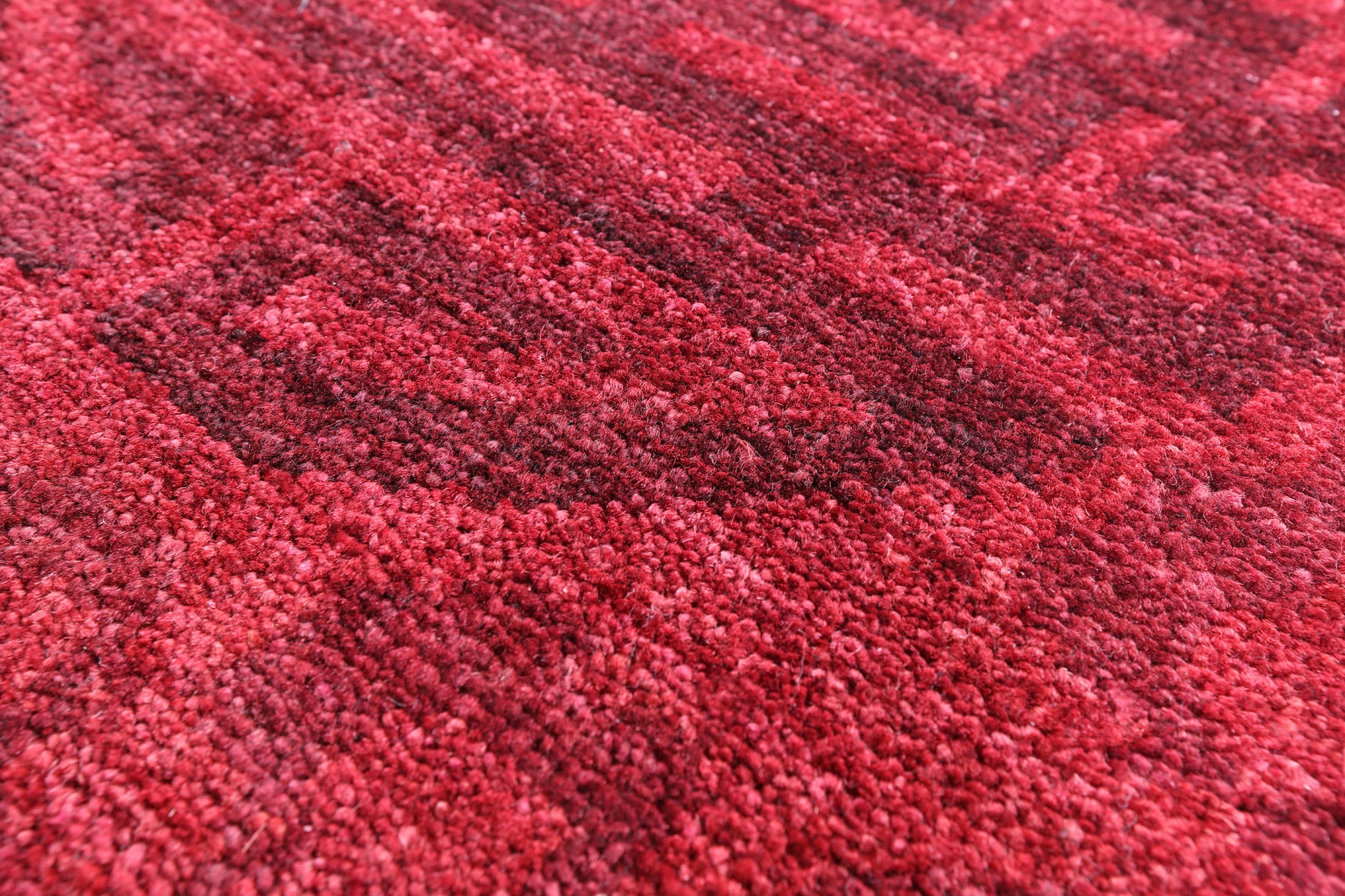 Red Full Pile Overdyed Handmade Wool Rug - 9' 1" X 12' 1" - Golden Nile