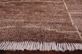 Brown Moroccan Hand Knotted Rug - 8' 10" X 11' 8" - Golden Nile
