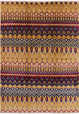 Ikat Handmade Wool Area Rug - 8' 10" X 12' 3" - Golden Nile