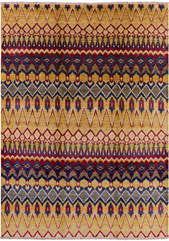 Ikat Handmade Wool Area Rug - 8' 10