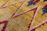Ikat Handmade Wool Area Rug - 8' 10" X 12' 3" - Golden Nile
