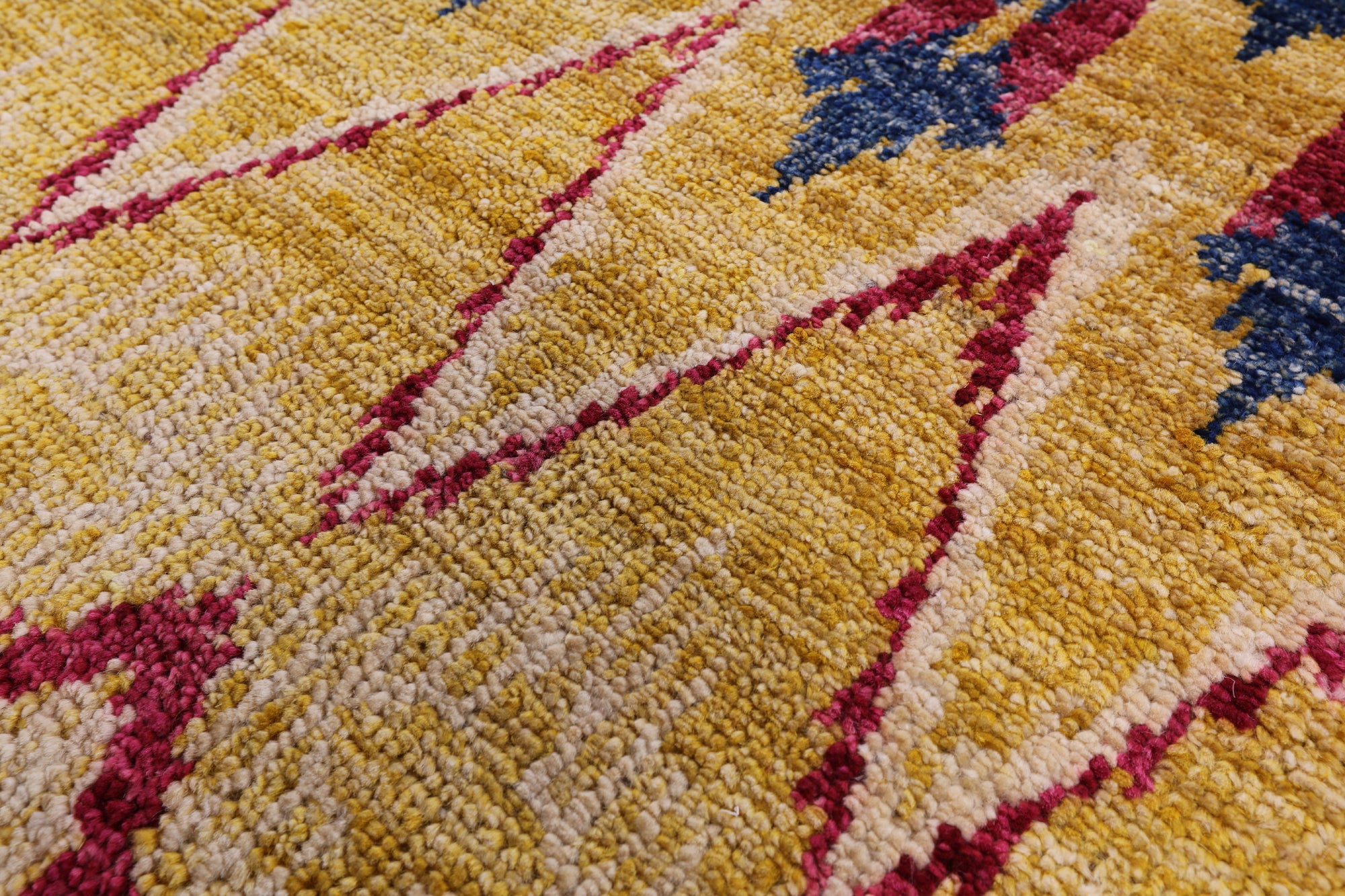 Ikat Handmade Wool Area Rug - 8' 10" X 12' 3" - Golden Nile