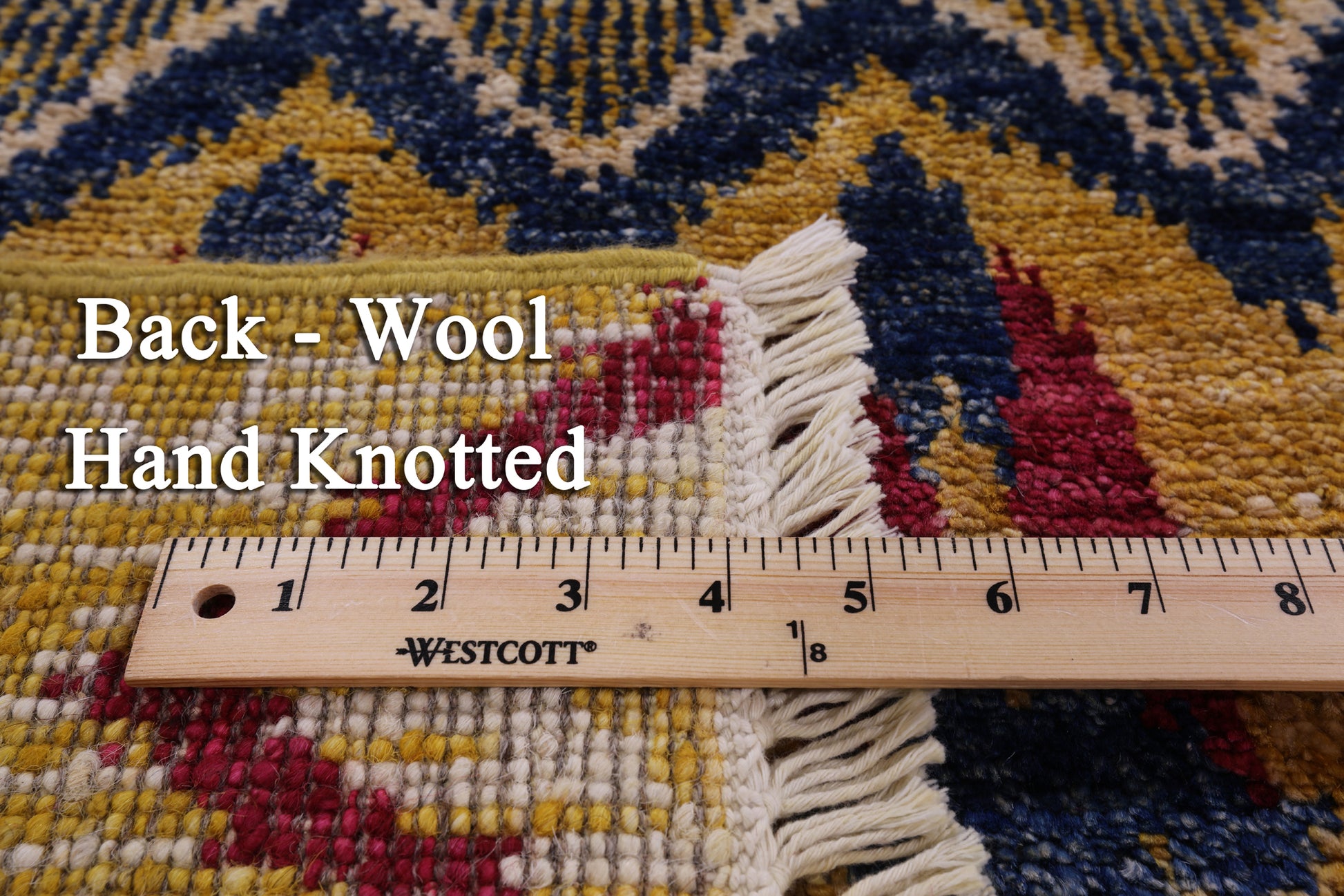 Ikat Handmade Wool Area Rug - 8' 10" X 12' 3" - Golden Nile