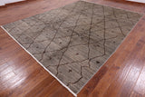 Moroccan Handmade Wool Area Rug - 9' 1" X 11' 9" - Golden Nile