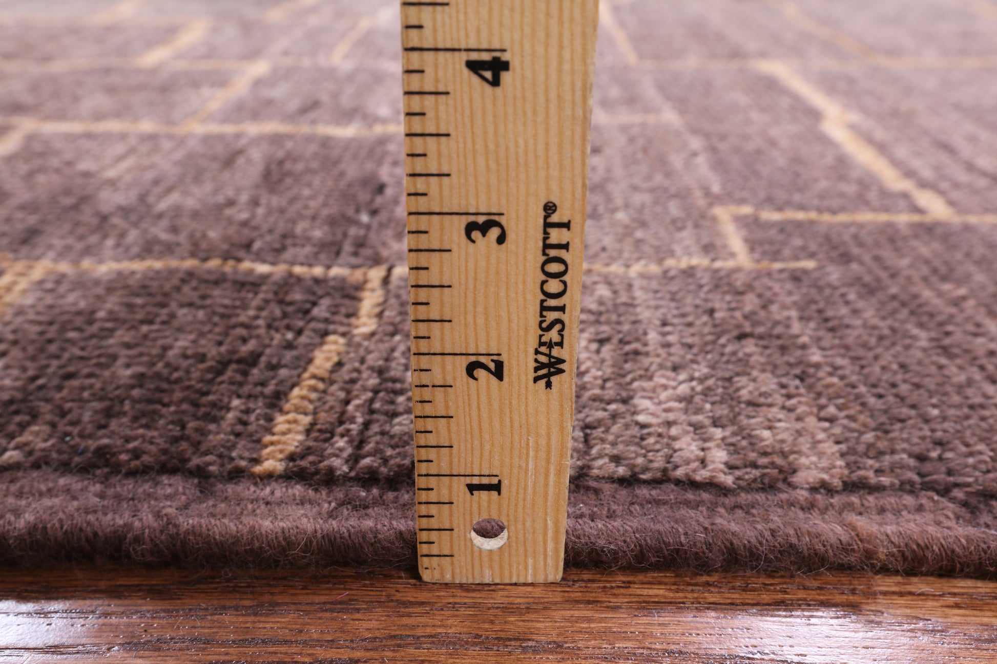 Brown Moroccan Hand Knotted Rug - 8' 3" X 9' 9" - Golden Nile