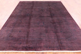 Overdyed Full Pile Hand Knotted Wool Rug - 8' 0" X 9' 5" - Golden Nile