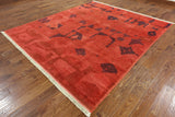 Hand Knotted Full Pile Overdyed Rug 8 X 10 - Golden Nile