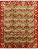 William Morris Hand Knotted Area Rug - 7' 10" X 9' 9" - Golden Nile