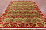 William Morris Hand Knotted Area Rug - 7' 10" X 9' 9" - Golden Nile