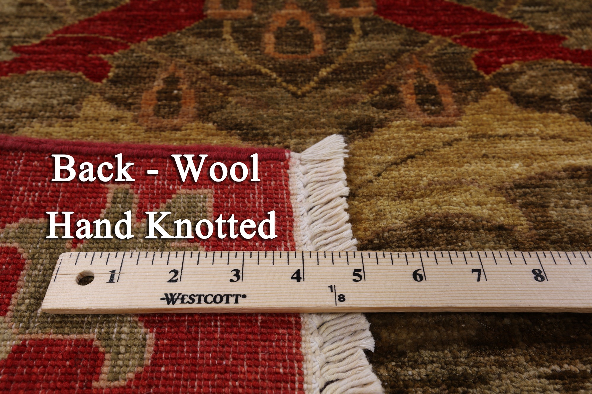 William Morris Hand Knotted Area Rug - 7' 10" X 9' 9" - Golden Nile