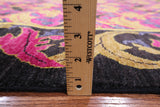 Pink William Morris Handmade Wool Area Rug - 7' 10" X 9' 10" - Golden Nile