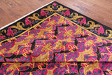 Pink William Morris Handmade Wool Area Rug - 7' 10" X 9' 10" - Golden Nile