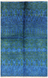 Hand Knotted Ikat Rug - 4' 10" X 8' 2" - Golden Nile