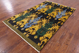 Ikat Hand Knotted Wool Area Rug - 5' 1" X 8' 1" - Golden Nile