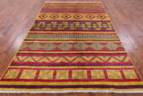 Tribal Moroccan Hand Knotted Wool Rug - 6' 3" X 9' 3" - Golden Nile