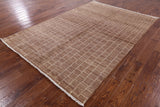 Brown Moroccan Handmade Rug - 6' 1" X 8' 10" - Golden Nile