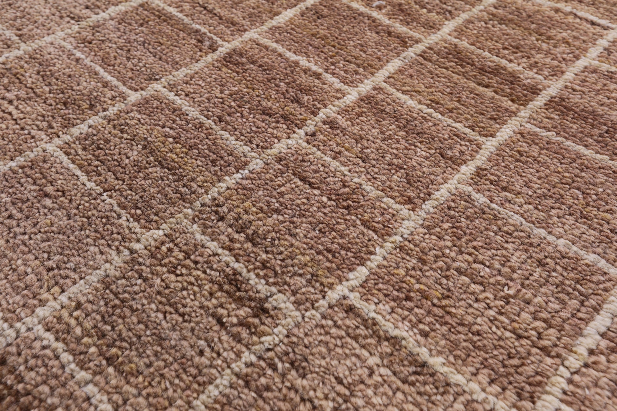 Brown Moroccan Handmade Rug - 6' 1" X 8' 10" - Golden Nile
