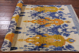 Ikat Handmade Wool Area Rug - 4' 4" X 7' 8" - Golden Nile