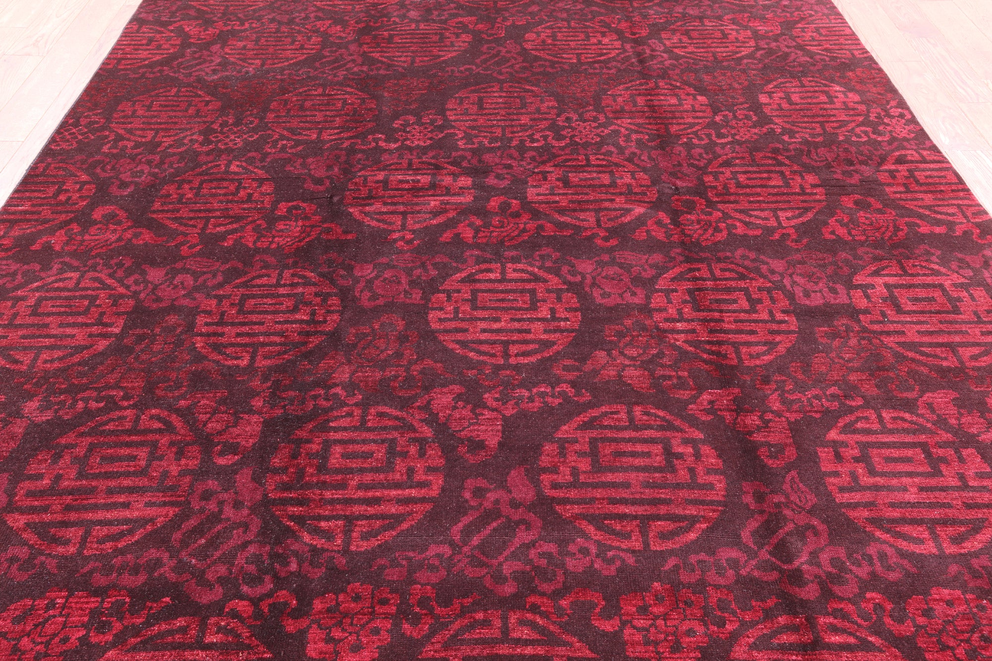 Full Pile Overdyed Handmade Wool Area Rug - 8' 2" X 9' 10" - Golden Nile