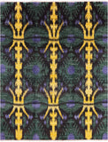 Ikat Handmade Wool Area Rug - 7' 10" X 10' 1" - Golden Nile