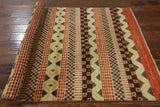 4 X 6 Tribal Gabbeh Oriental Hand Knotted Rug - Golden Nile