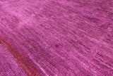Pink Full Pile Overdyed Hand Knotted Wool Area Rug - 6' 3" X 8' 10" - Golden Nile
