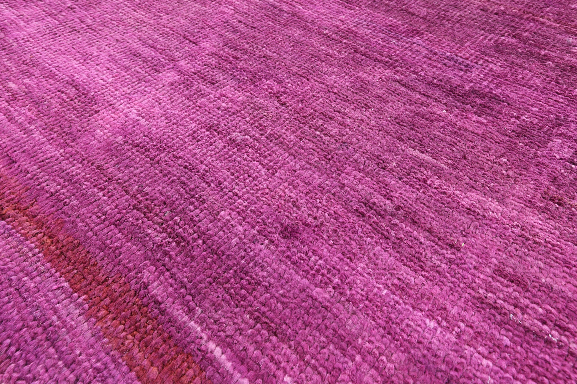 Pink Full Pile Overdyed Hand Knotted Wool Area Rug - 6' 3" X 8' 10" - Golden Nile