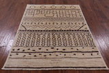 Moroccan Oriental Hand Knotted Rug - 5' 1" X 6' 7" - Golden Nile