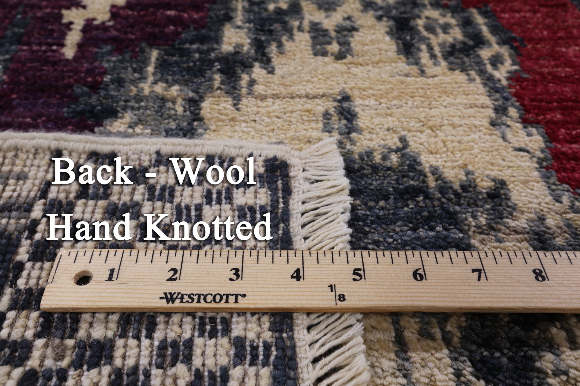 Square Ikat Handmade Wool Area Rug - 7' 10" X 8' 2" - Golden Nile