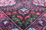 Black William Morris Hand Knotted Wool Area Rug - 6' 2" X 9' 7" - Golden Nile