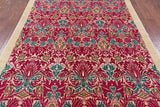 Ivory William Morris Hand Knotted Wool Area Rug - 6' 2" X 9' 1" - Golden Nile