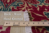Ivory William Morris Hand Knotted Wool Area Rug - 6' 2" X 9' 1" - Golden Nile