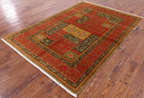 William Morris Hand Knotted Wool Area Rug - 5' 2" X 7' 8" - Golden Nile