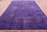 Purple Persian Overdyed Hand Knotted Wool Rug - 9' 7" X 12' 9" - Golden Nile