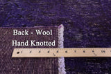 Purple Persian Overdyed Hand Knotted Wool Rug - 9' 7" X 12' 9" - Golden Nile