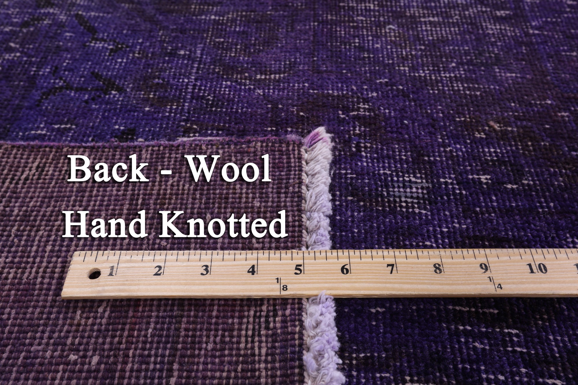 Purple Persian Overdyed Hand Knotted Wool Rug - 9' 7" X 12' 9" - Golden Nile