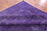 Purple Persian Overdyed Hand Knotted Wool Rug - 9' 7" X 12' 9" - Golden Nile