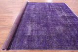 Purple Persian Overdyed Hand Knotted Wool Rug - 9' 7" X 12' 9" - Golden Nile