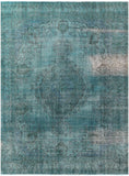 Green Persian Overdyed Hand Knotted Wool Rug - 9' 10" X 12' 8" - Golden Nile