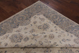 Ivory Peshawar Handmade Wool Rug - 8' 4" X 9' 10" - Golden Nile