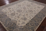 Ivory Peshawar Handmade Wool Rug - 8' 4" X 9' 10" - Golden Nile