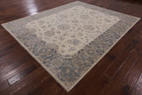 Ivory Peshawar Handmade Wool Rug - 8' 4" X 9' 10" - Golden Nile