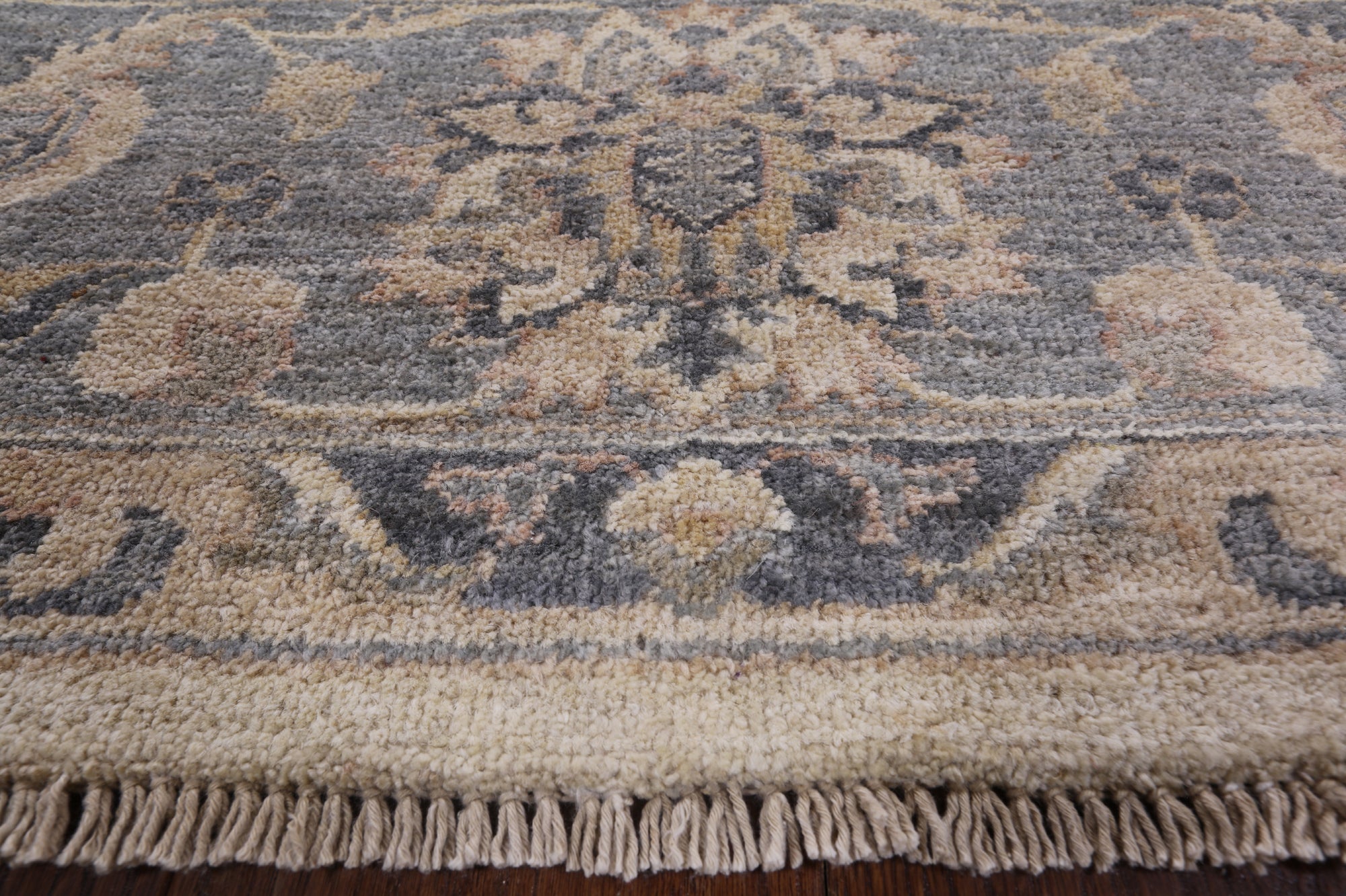 Ivory Peshawar Handmade Wool Rug - 8' 4" X 9' 10" - Golden Nile