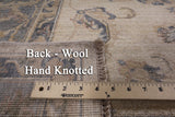 Ivory Peshawar Handmade Wool Rug - 8' 4" X 9' 10" - Golden Nile