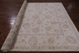 Ivory Peshawar Washed Out Handmade Wool Rug - 8' 2" X 10' 1" - Golden Nile